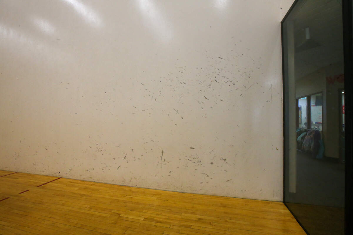 The racquetball court at the Puyallup Recreation Center on Friday, March 11 in Puyallup.
