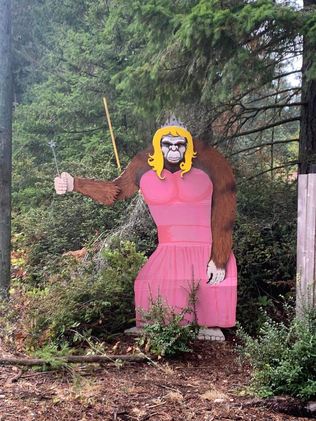 Scott Bows changed Squatch’s look for Halloween with help from his two daughters.