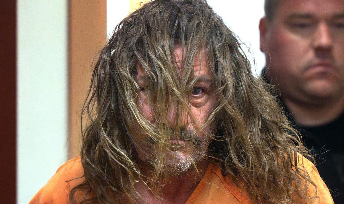 Ronald Krier appears in Pierce County Superior Court in Tacoma, Washington, on Monday, July 8, 2024, for his arraignment on the charge of first-degree murder in the killing of his ex-wife in Bonney Lake on July 5.