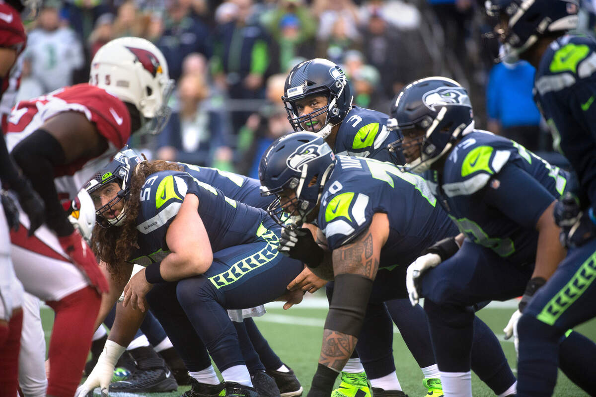 during the NFL football game at Centurylink Field on Sunday, Dec. 22, 2019.