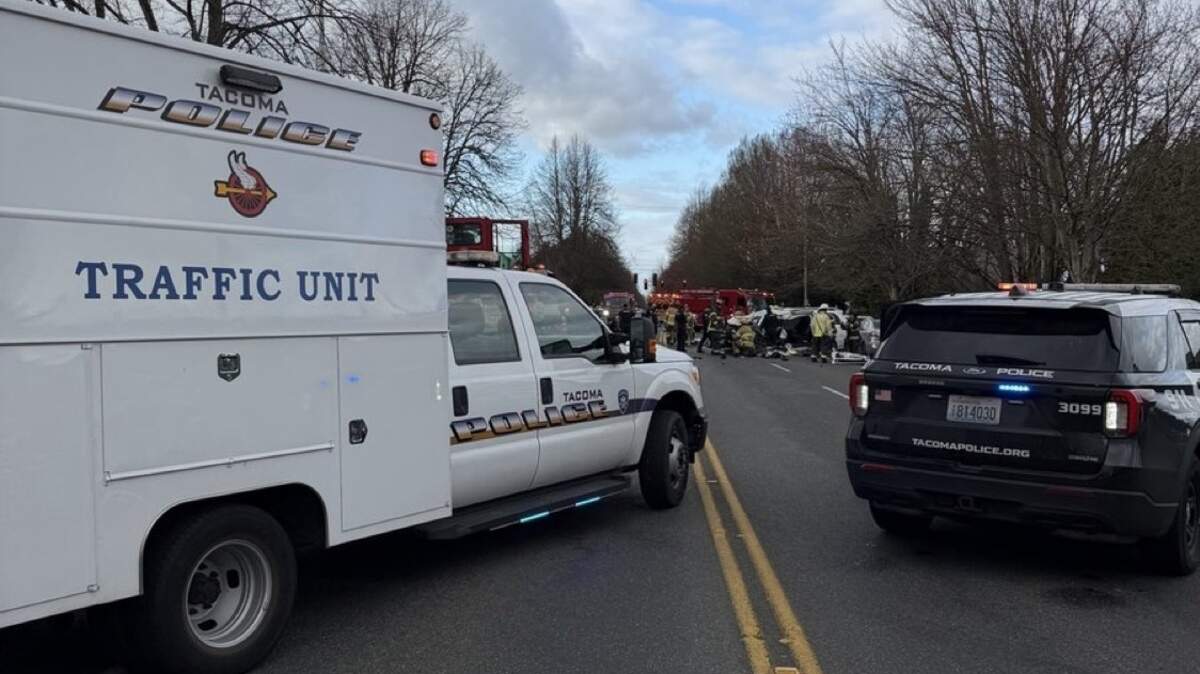 A two-car collision on Yakima Avenue Thursday afternoon killed a driver and sent two people to the hospital. Yakima Avenue near the 2000 block will be shut off as the Tacoma Police Department investigates.