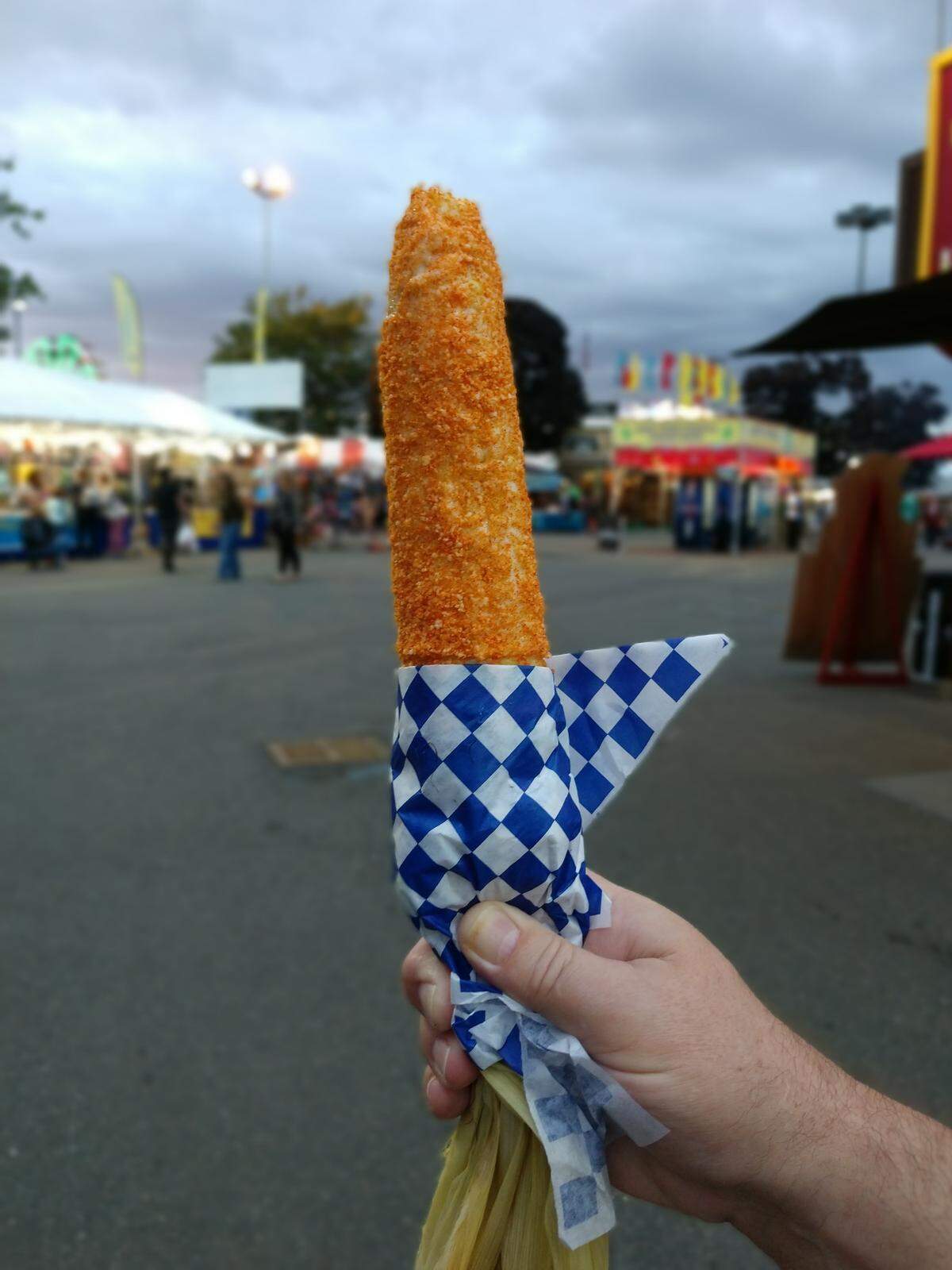 Street corn was a popular find at the 2018 Washington State Fair. Mexican street corn, or elotes, is roasted or boiled corn slathered in mayo, parmesan cheese and smoked paprika.
