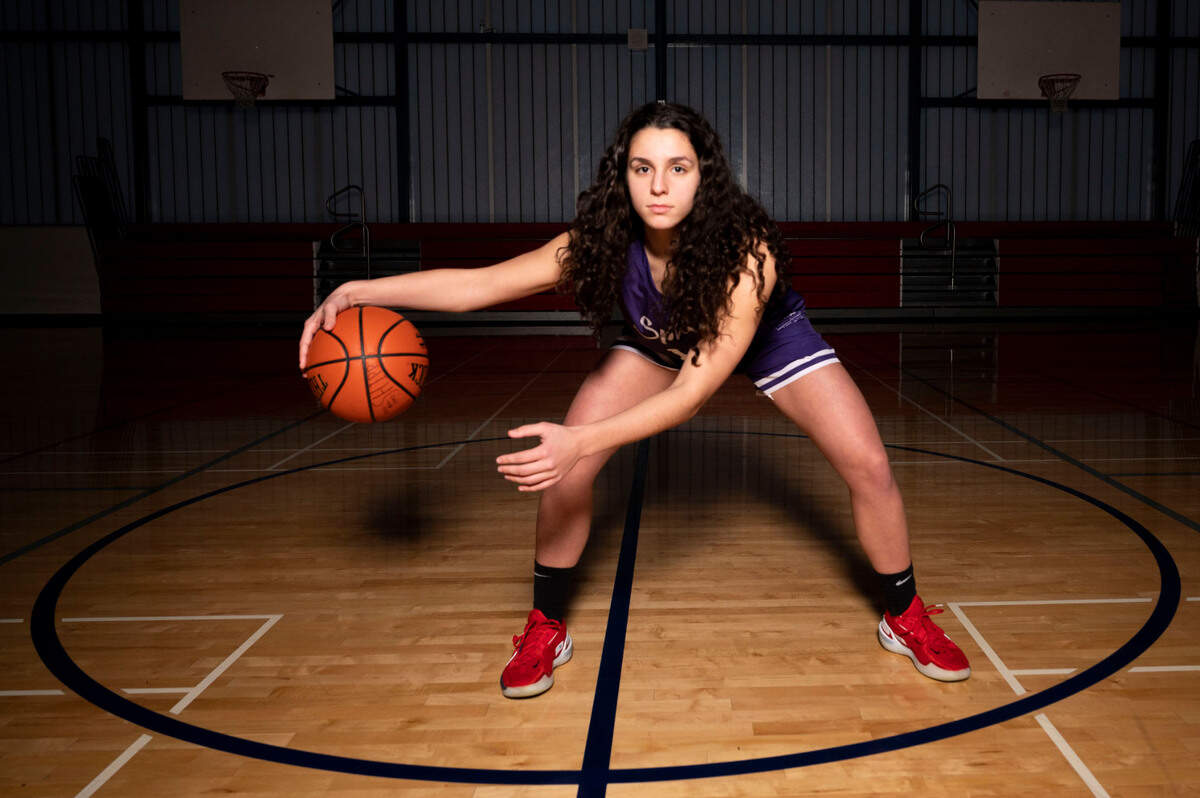 Sumner’s Catelyn Deaver poses for a portrait at Silas High School in Tacoma, Wash., on Wednesday, March 16, 2022.