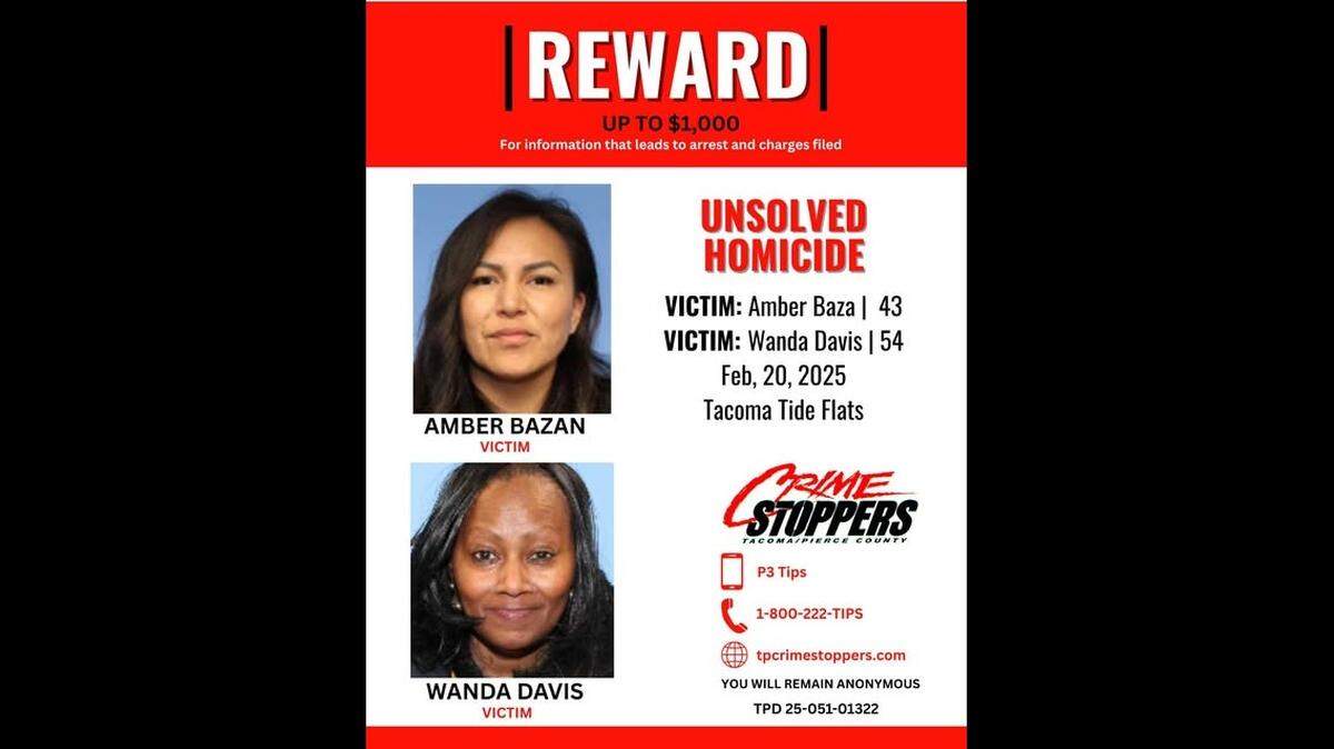 Amber Bazan and Wanda Davis were found fatally shot in the Tacoma Tideflats area on Feb. 20.