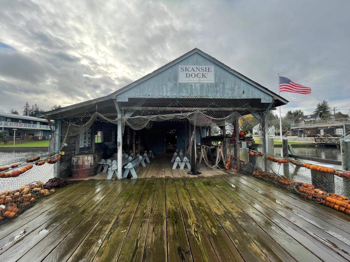 A view of Skansie Brothers Netshed from the water.