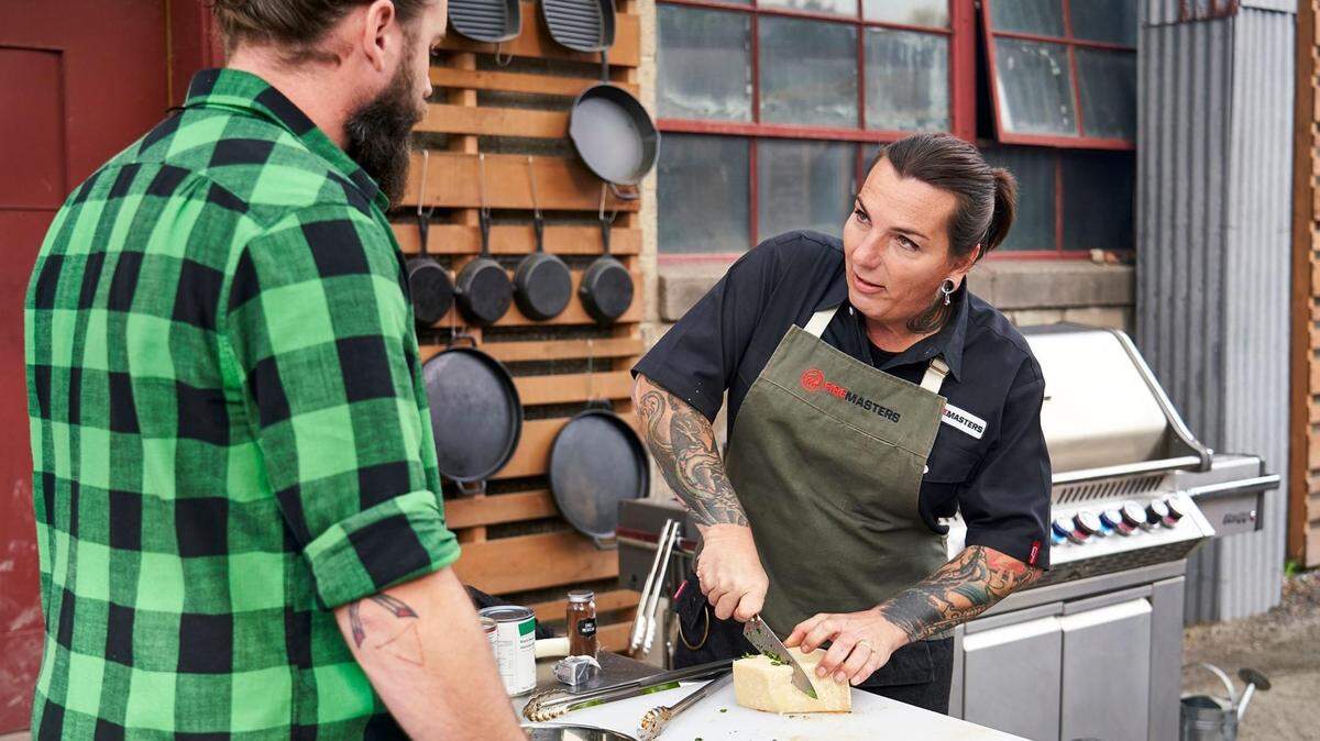 Kristen Lyon, executive chef and general manager of Odin Brewing in Tacoma competes on “FireMasters,” an open-flame competition on the Cooking Channel and Food Network Canada.