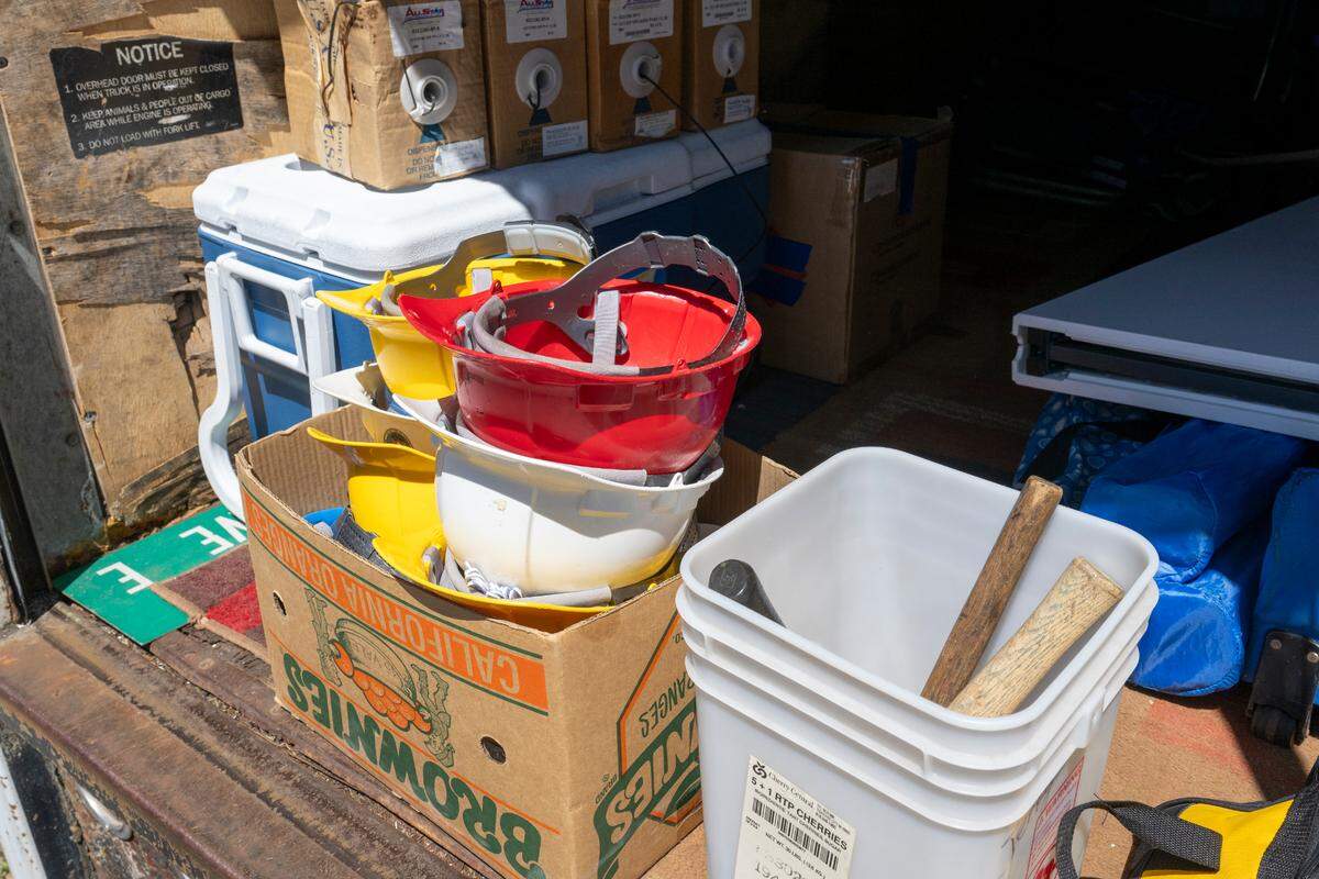 Equipment for the upcoming Red White and Kaboom fireworks show is loaded into a trailer on Tuesday, July 1, 2025, in Puyallup.