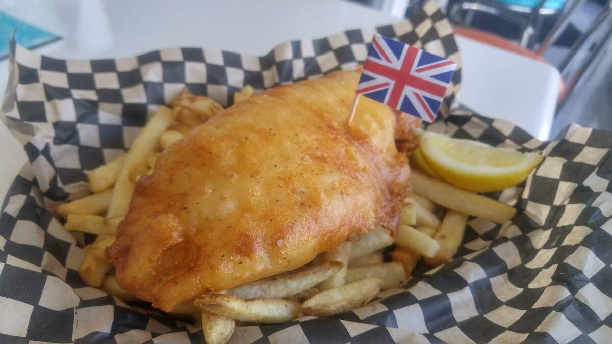 Beer battered haddock at Fish Fish Fish.
