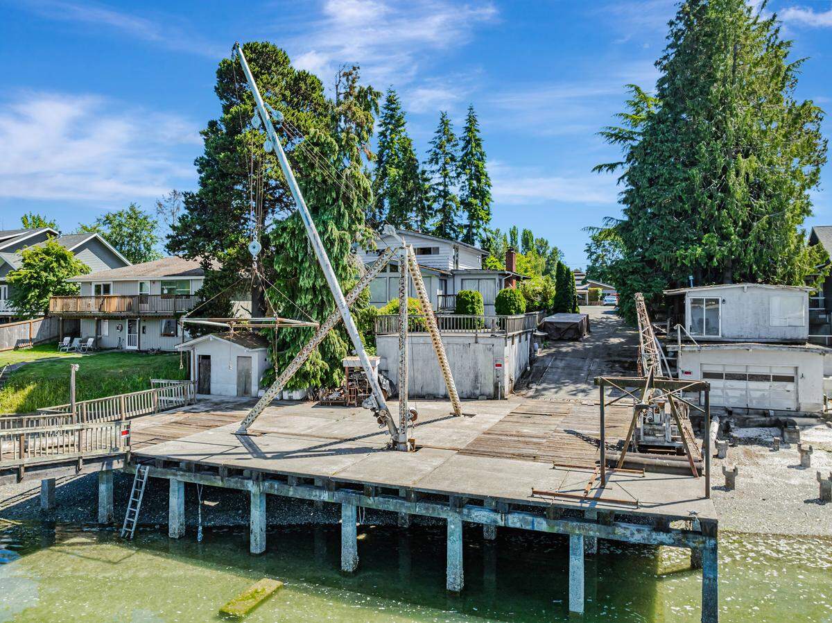 The boat repair facility at 1954 Grandview Blvd. The home is for sale for $1.1 million.