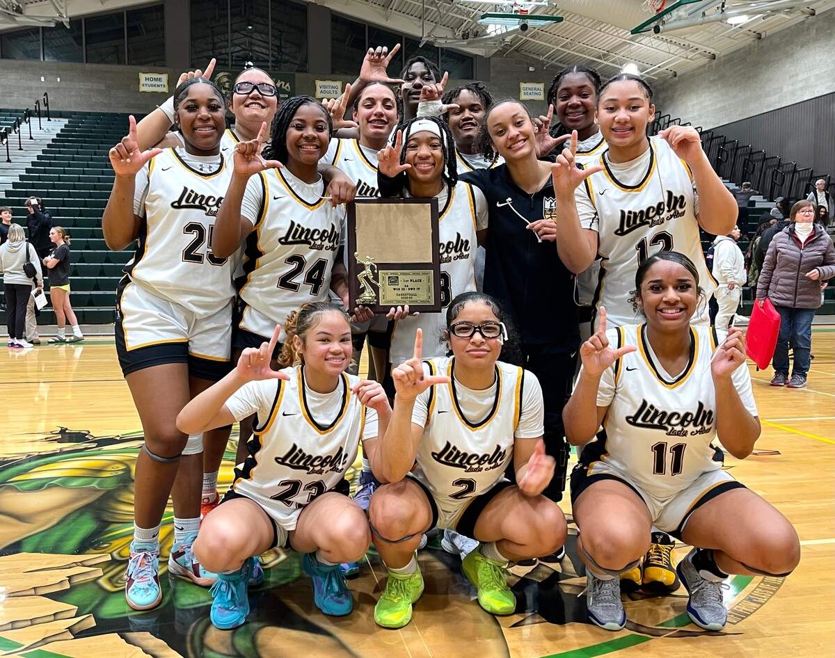 The Lincoln Abes beat the North Thurston Rams in the 3A District 3/4 high school girls basketball championship game on Saturday, Feb. 18, 2023, at Auburn High School.