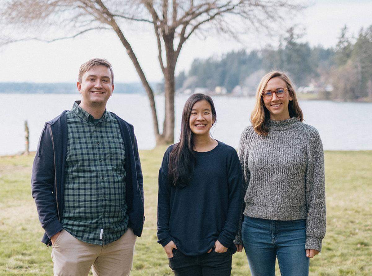 Benita Ki, center, launched Civic Roasters in 2018. Kyle and Alicia Bradshaw, left and right, joined her as co-owners in 2021. The company is on track to open a production roastery and retail cafe at 1601 6th Ave. this year.