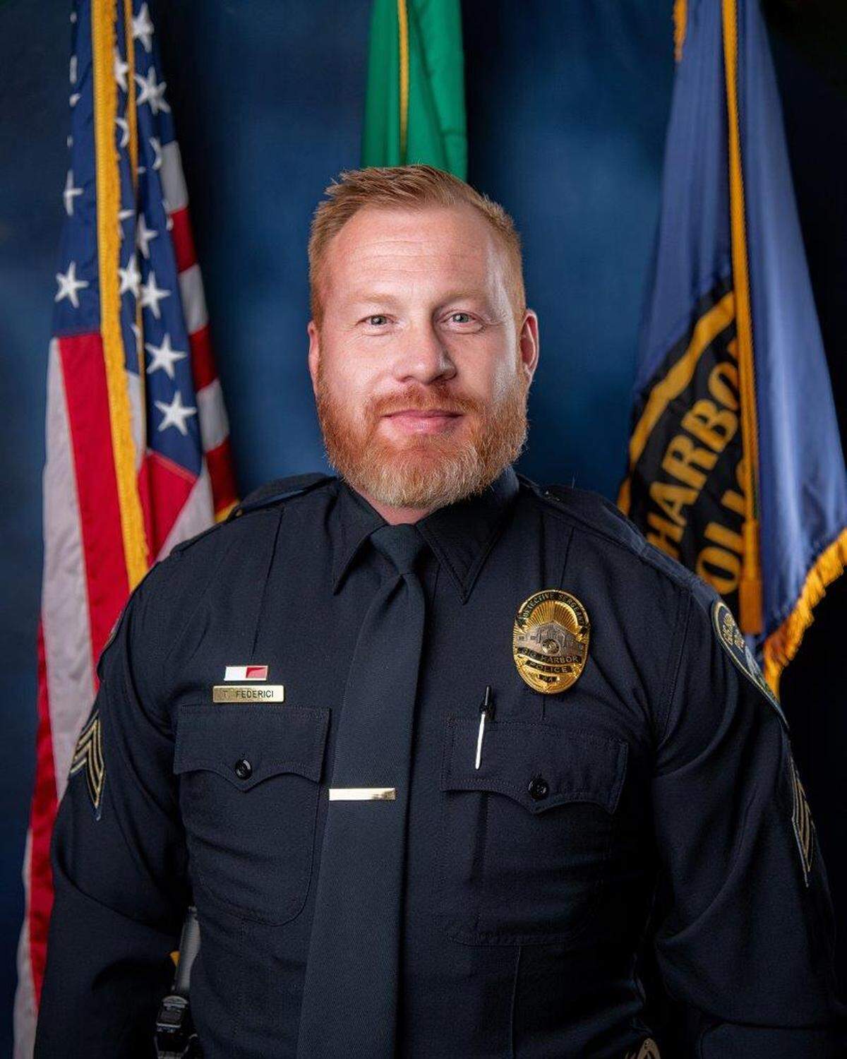 Police Chief Tray Federici joined the Gig Harbor Police Department in 2016. He served as interim police chief after the retirement of former Chief Kelly Busey in June and was selected to replace Busey permanently Monday, Sept. 22, 2025.