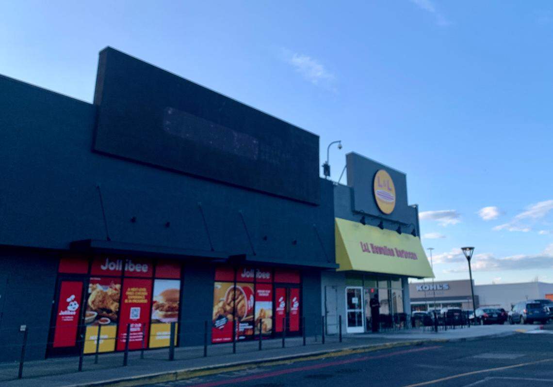 The Filipino fried chicken chain Jollibee replaces the old Chipotle at Tacoma Mall, next to L&L Hawaiian Barbecue near JcPenney and across from Total Wine & More.