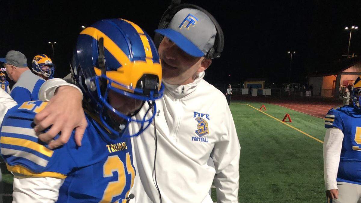 Fife High School quarterback Brynna Nixon became the first girl in school history to throw a touchdown pass in 2A SPSL playoff win over Clover Park.