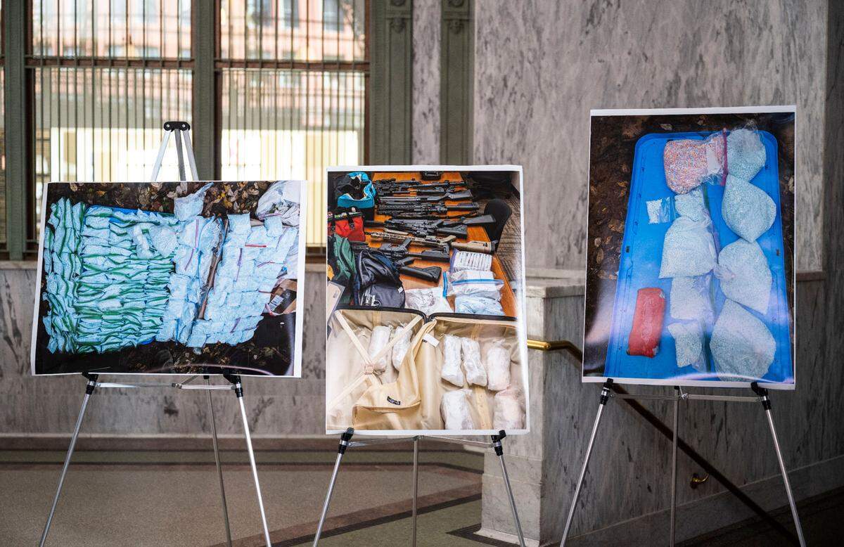 Packages of fentanyl that could kill the combined populations of Seattle and Tacoma, plus 500,000 more people, and 177 firearms were seized during an investigation into an international drug trafficking conspiracy.