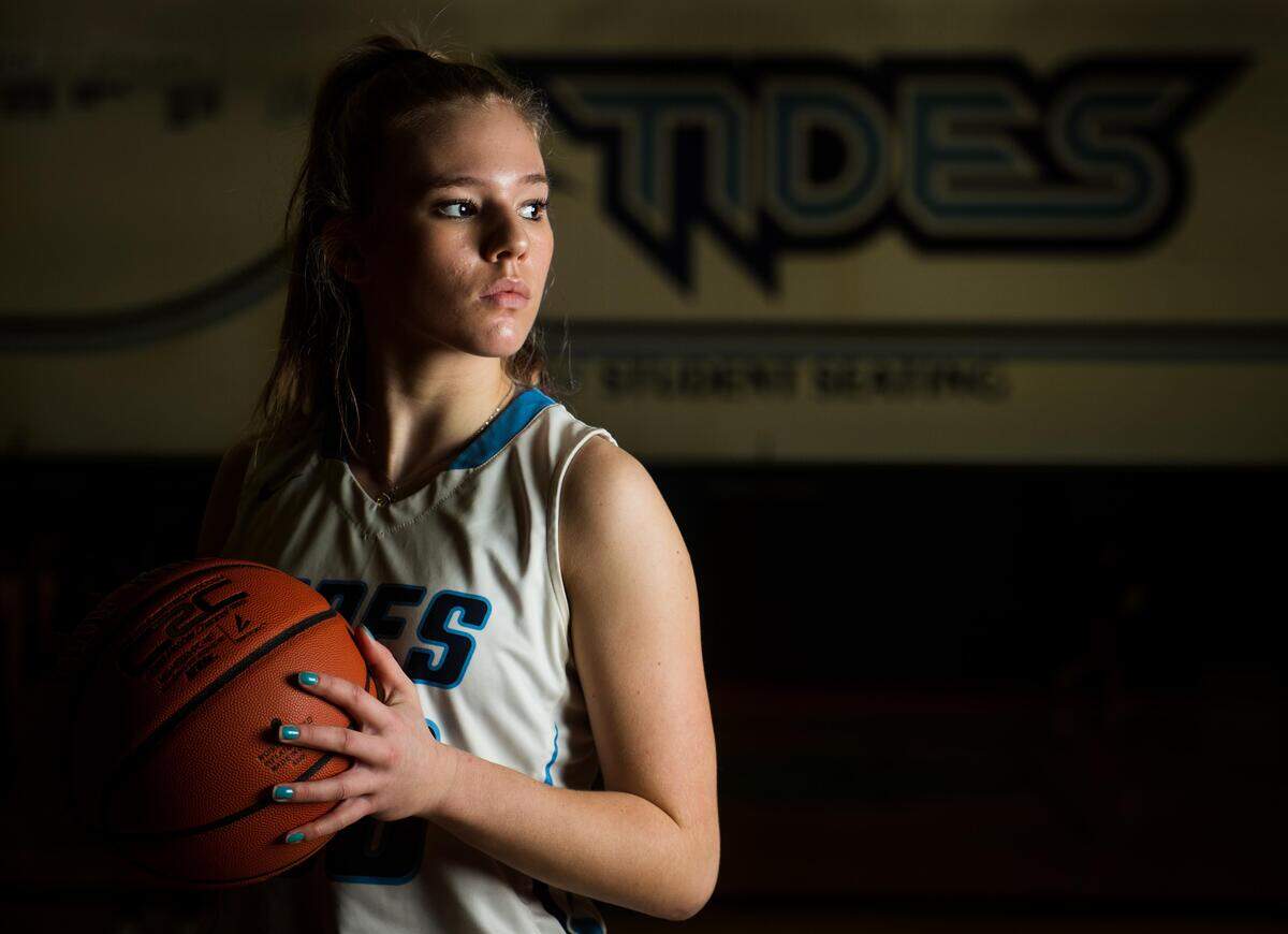 Gig Harbor High School freshman Baylee Young photographed at Gig Harbor High School in Gig Harbor, Wash., on Thursday, Jan. 9, 2020.