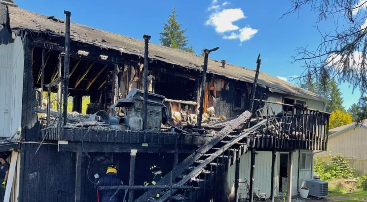 A house fire at a 2-story home in South Hill on Thursday morning left the structure a total loss, according to Graham Fire & Rescue. A fire department spokesperson said it may have started inside, but crews initially suspected the fire began on the back porch.