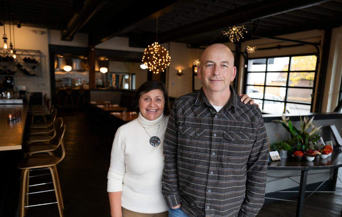 Jacqueline Plattner and Charlie McManus opened Primo Grill in Tacoma 25 years ago. In 2024, they are still working at the restaurant almost every day, shown here just before service on Wednesday, Oct. 30.