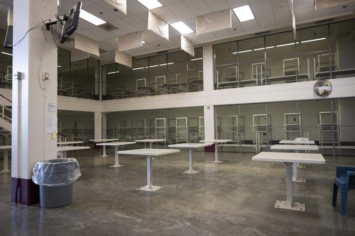 An empty housing unit used to house inmates at Pierce County Jail on Wednesday, Sept. 10, 2025, in Tacoma.