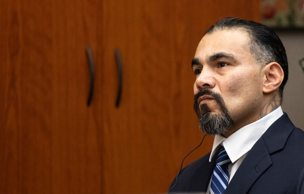 Ruben Rios is sentenced for the February 2022 fatal shooting of his wife, Heather Cooper. Photographed at Pierce County Superior Court, on Friday, Jan. 24, 2025, in Tacoma.