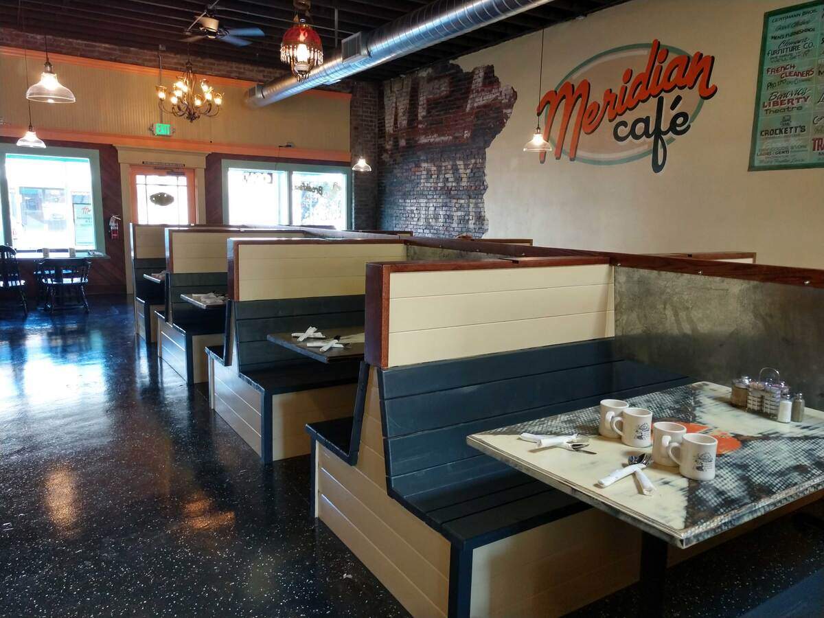 The dining room of Meridian Cafe in downtown Puyallup.
