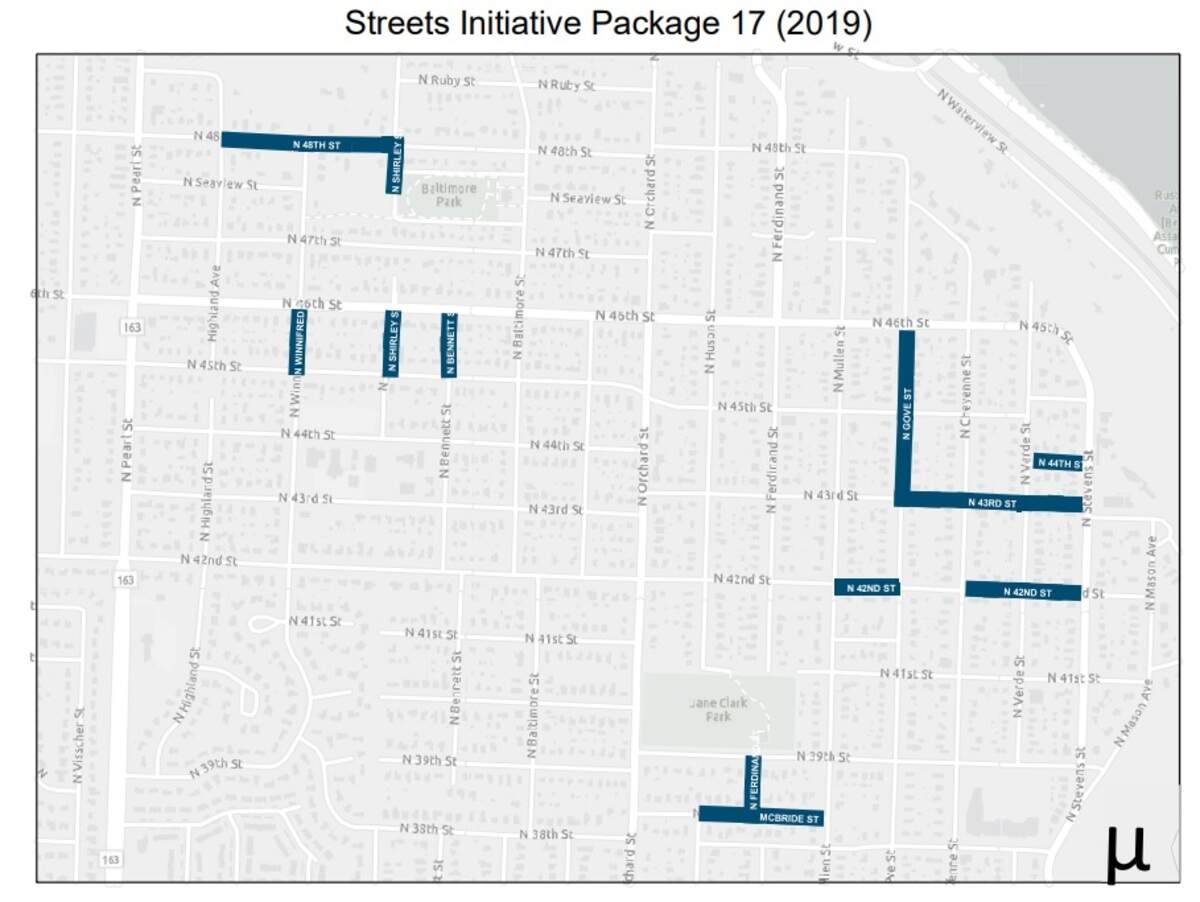 A map by the city of Tacoma shows where $2 million in street improvement projects are expected to occur this summer. July 17, 2019