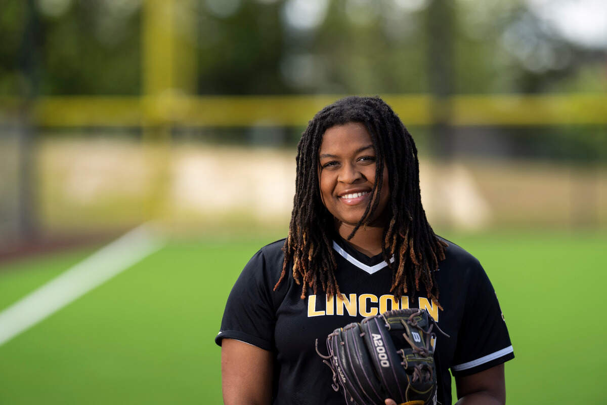 Lincoln junior Joy Wilde poses for a portrait at Lincoln High School, on Tuesday, April 30, 2024, in Tacoma, Wash.