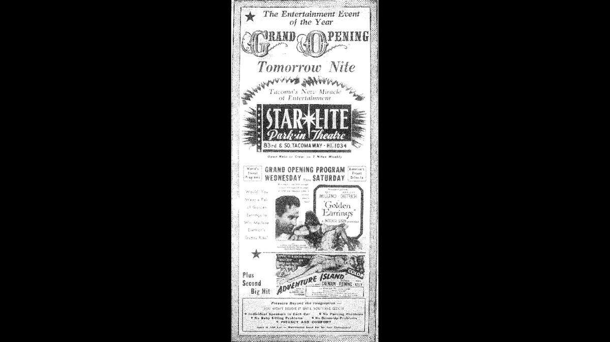 This advertisement for the grand opening of the Star-Lite appeared in the newspaper on May 26, 1948.