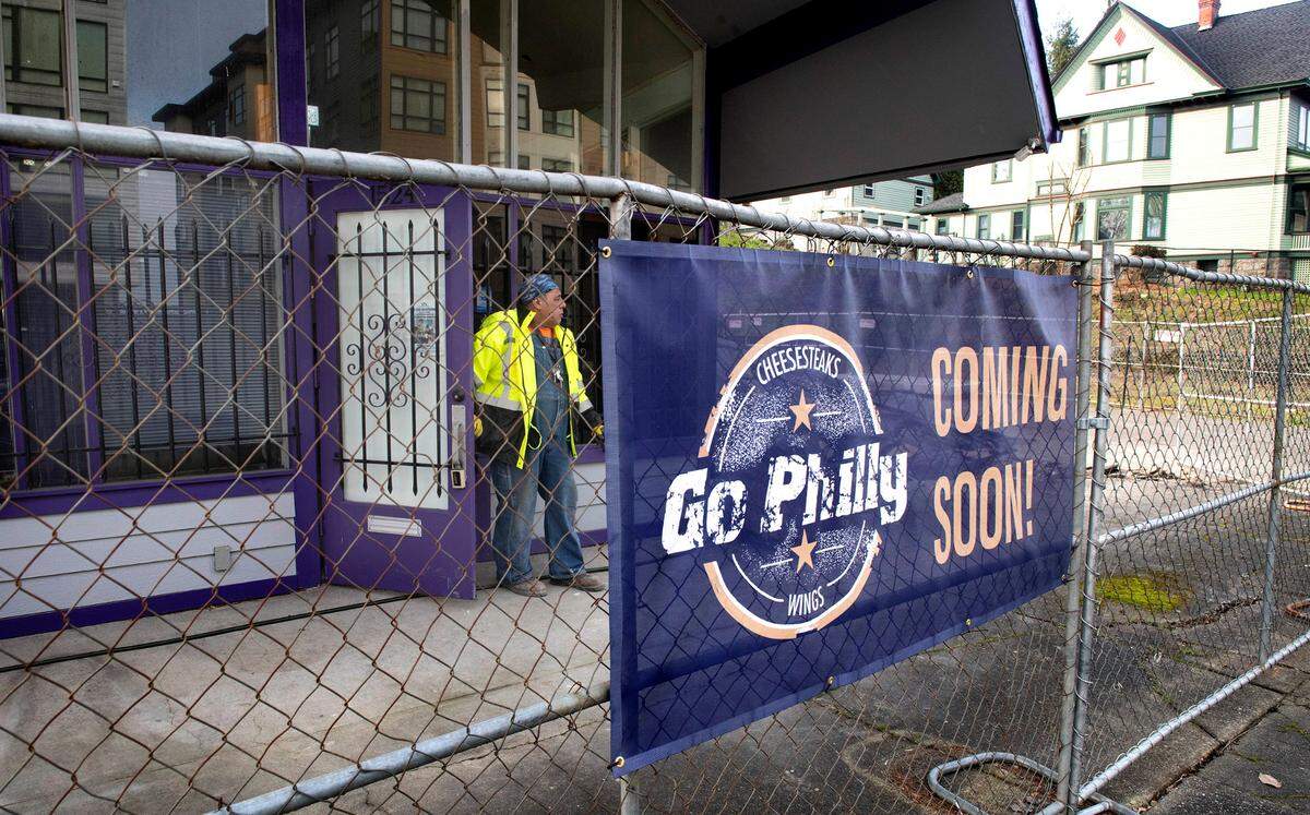 The new location for Go Philly cheesteak restaurant on Tacoma Avenue, shown on Wednesday, Jan. 26, 2022.
