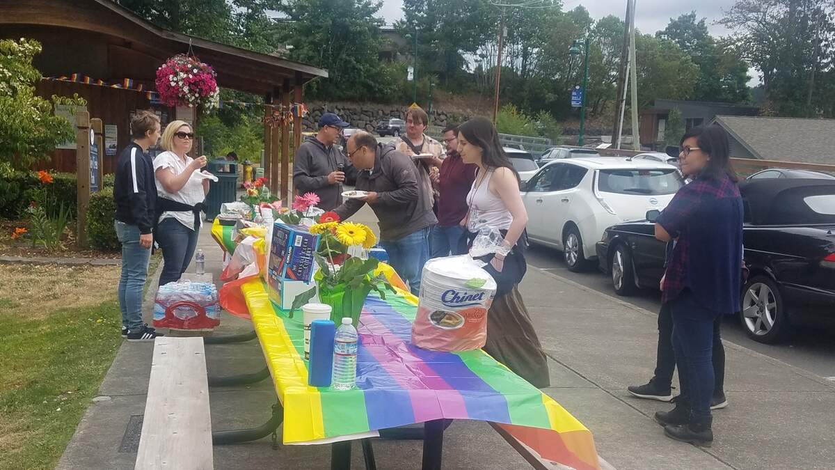 More than 100 residents from Gig Harbor and some from surrounding areas such as Seattle and Puyallup came to Donkey Creek Park to celebrate Gig Harbor’s first pride picnic in 2018. The event was organized by a Gig Harbor High School student.