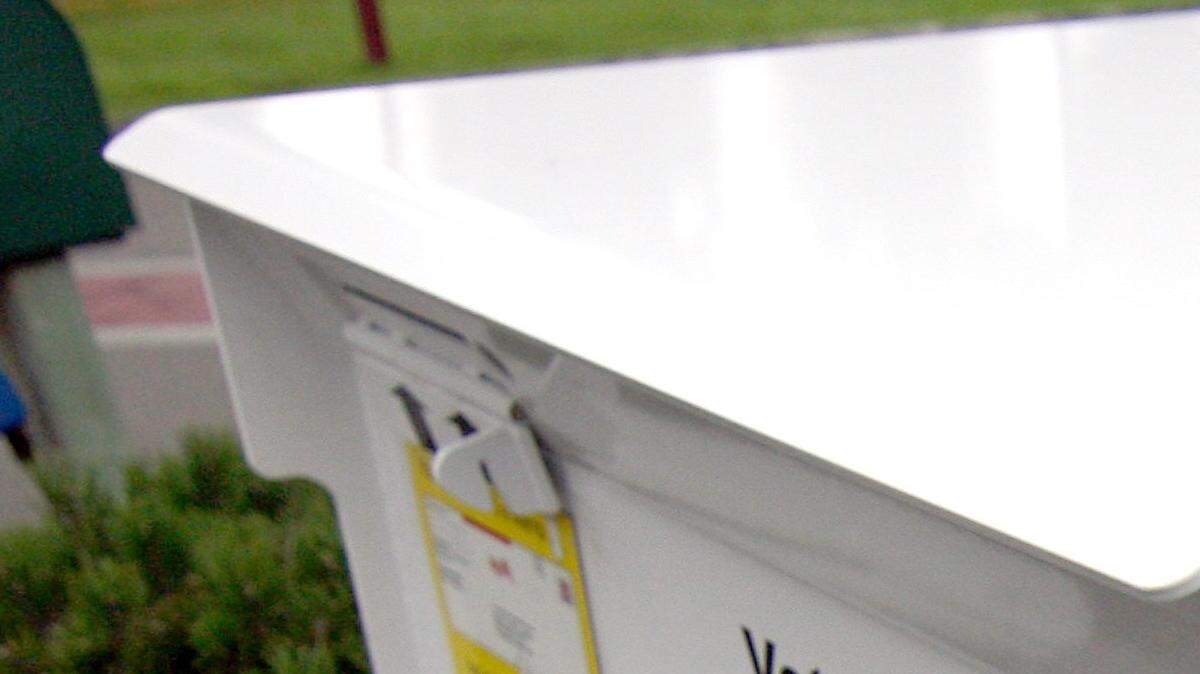 The ballot box located at the Kimball drive Gig Harbor Fire Department station was seeing slow, but steady voter traffic Tuesday morning as voters cast their ballots. 