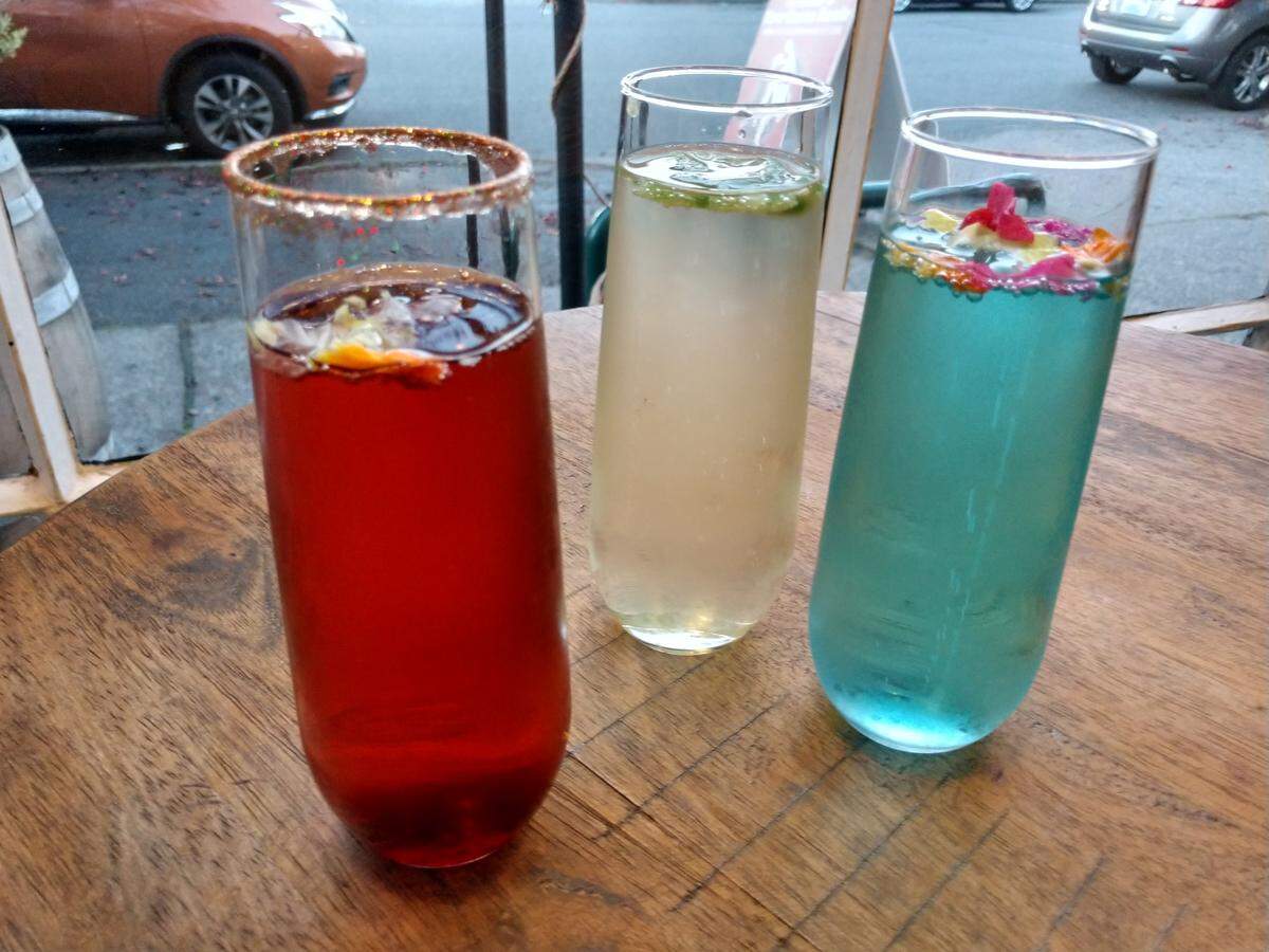 A trio of champagne cocktails from The Blue Octopus in Tacoma’s Proctor neighborhood.