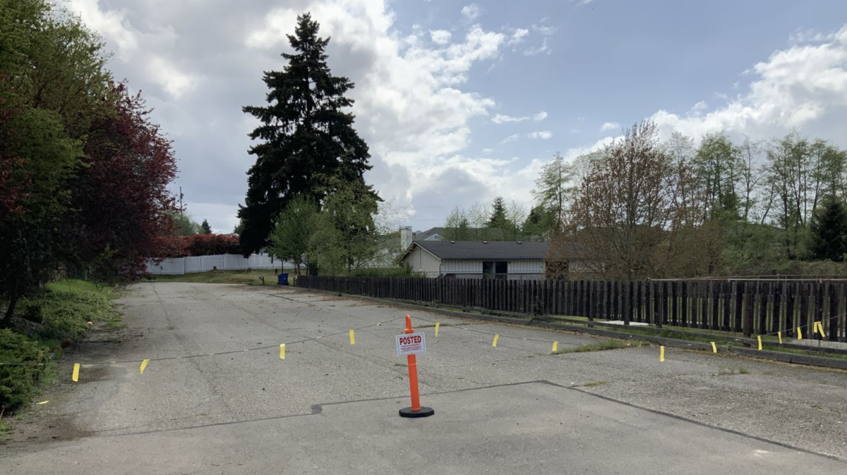 A look at the site for proposed new townhomes at 5312 N. 30th St., Tacoma, seen here in April 2022.