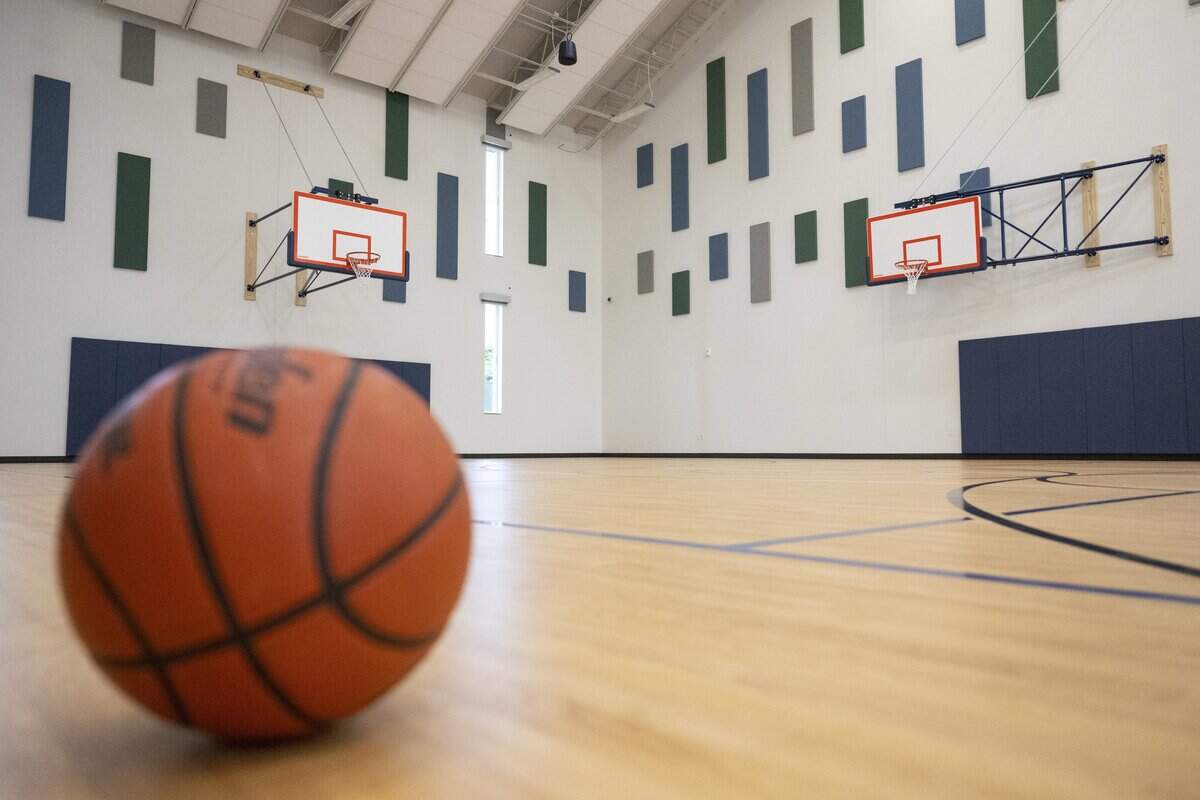 A gymnasium is one of many new features of the Cora Whitley Family Center on Friday, June 26, 2026, in Tacoma, Wash.