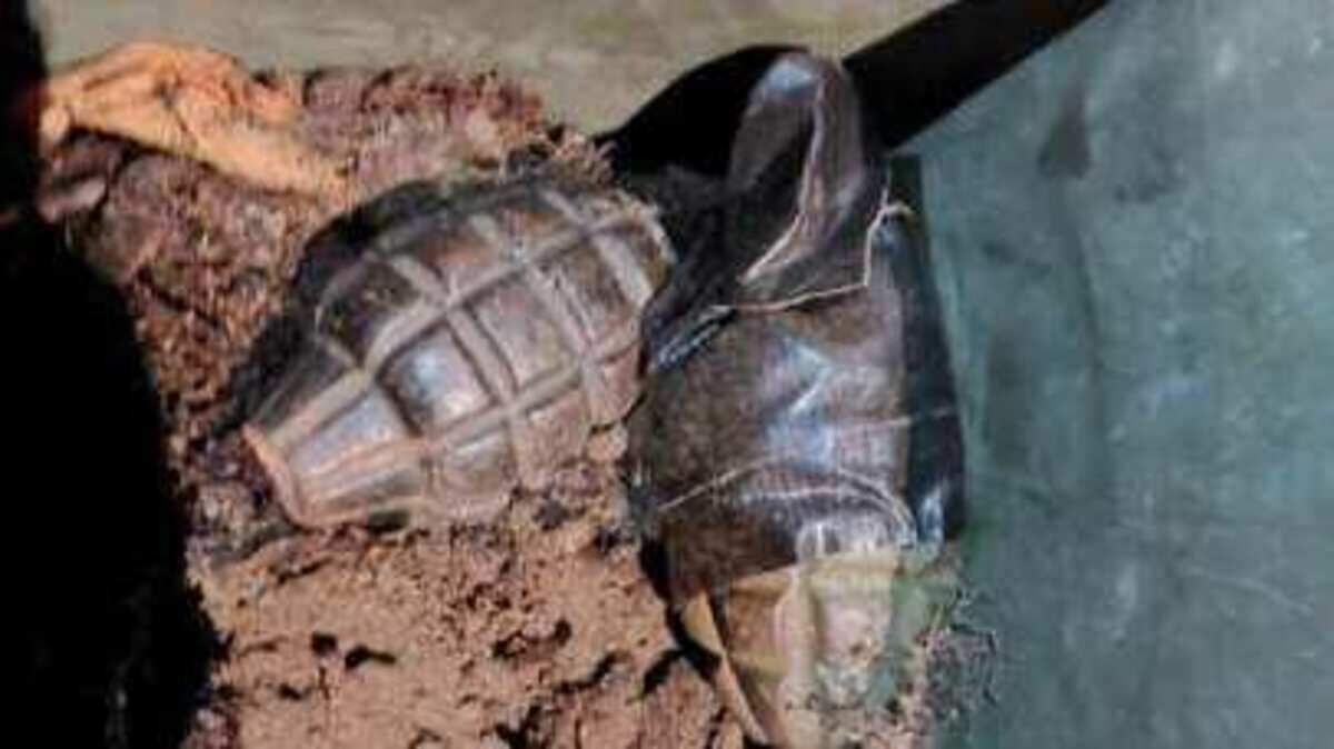 Tacoma Police and U.S. Army Explosive Ordnance Disposal teams safely disposed of a live World War II-era hand grenade that a resident brought to police headquarters Wednesday, Oct. 1, 2025.