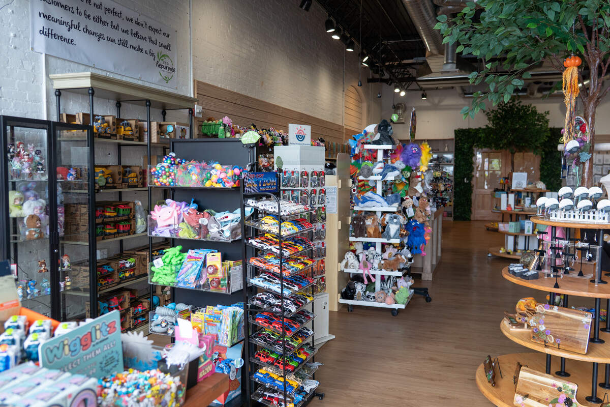 Eco Repurpose Boutique sells a variety of toys, games, repurposed accessories and more.