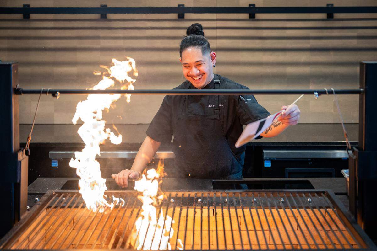 Woven Seafood & Chophouse, a collaboration between the Puyallup Tribe and Roy Yamaguchi, opens on the Tacoma waterfront in July. Dexter Mina, who worked for the chef at some of his other restaurants, will lead the kitchen.