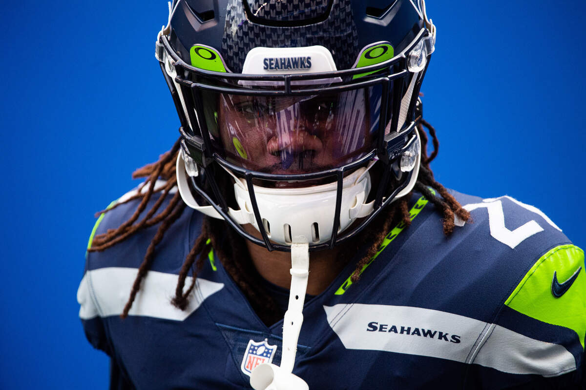 Seattle Seahawks defensive back Tre Flowers before the game. The Seattle Seahawks played the Los Angeles Rams in a NFL wildcard playoff game at Lumen Field in Seattle, Wash., on Saturday, Jan. 9, 2021.