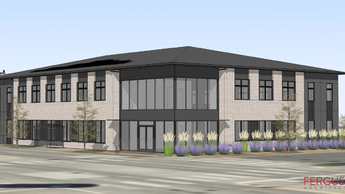 Rendering shows the new outpatient MultiCare Mary Bridge Children’s Therapy Services – Tacoma, across from MultiCare Allenmore Hospital.