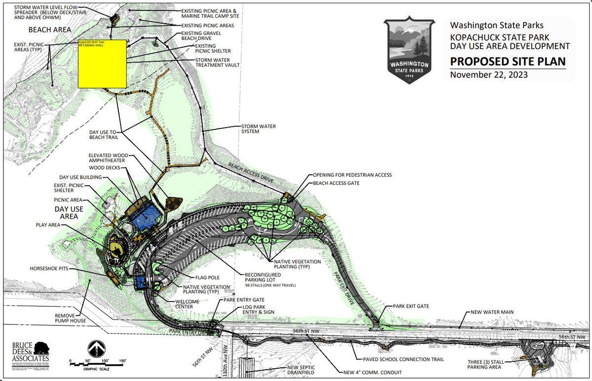 This map show the improvements underway at Kopachuck State Park.