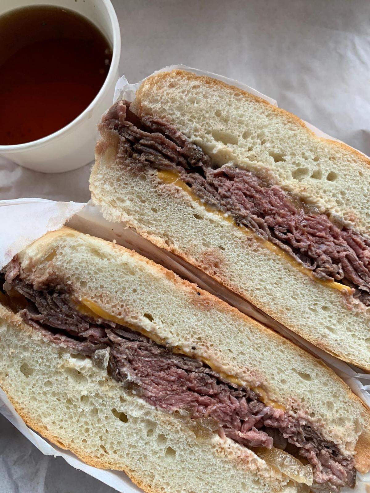 At Beyond ThunderDome Cafe inside Real Art Theater in South Tacoma, East Coast subs rule the menu, like the titular roast beef dip, alongside Manifesto coffee and Rainier beer.