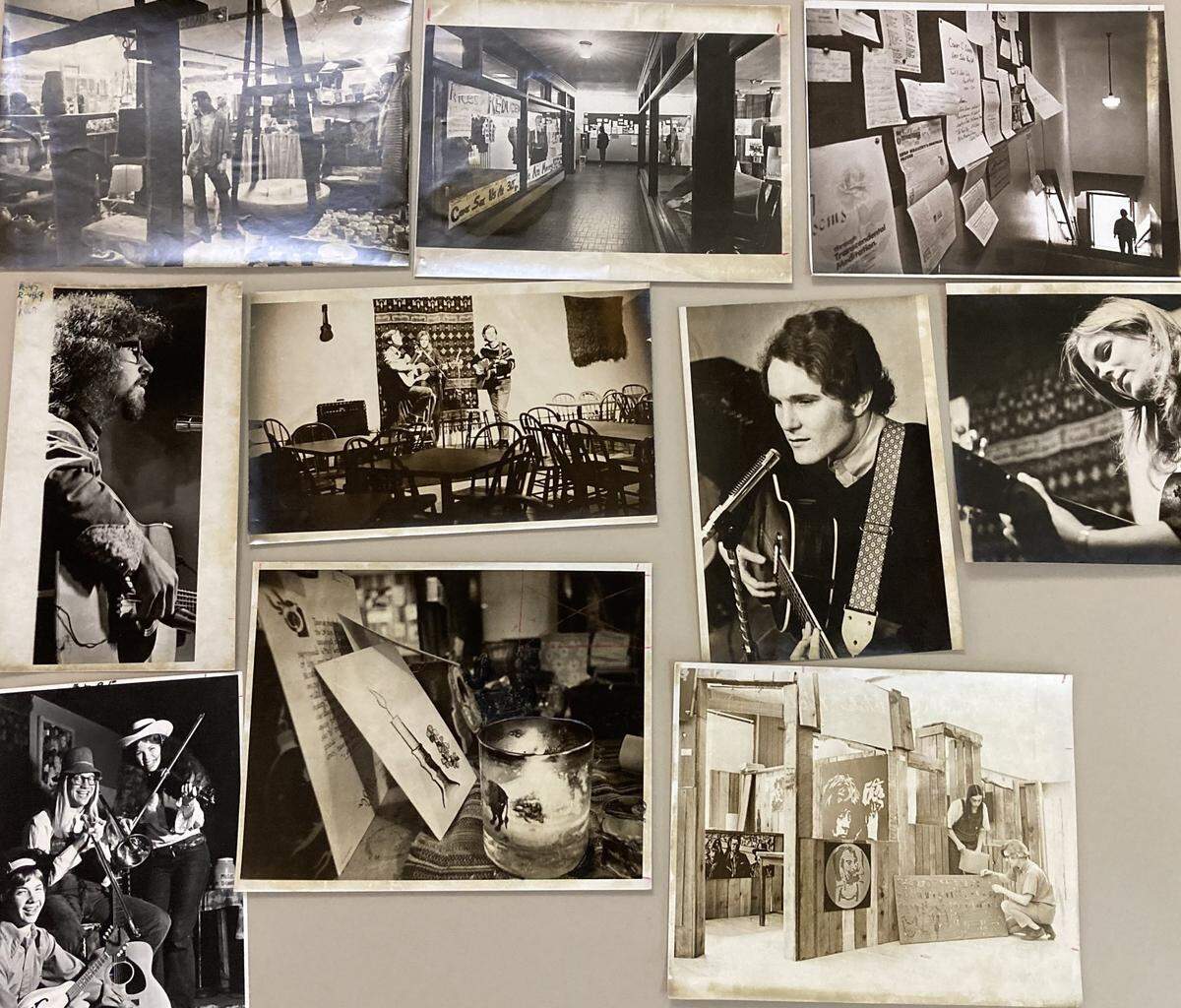 A composite of photos taken of Court C Coffeehouse and Artists’ Mall that’s currently included in the Tacoma Public Library’s Northwest Room archives.