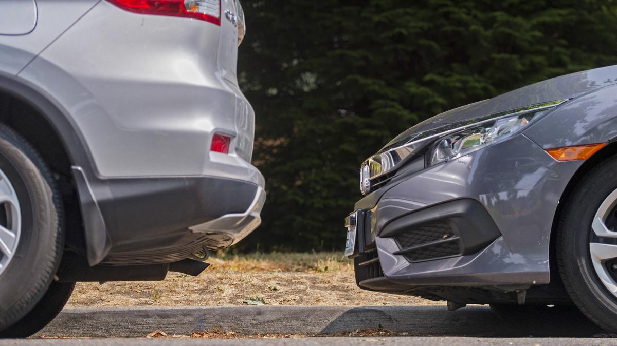 Tightly parked cars on South Fourth Street by Wright Park in Tacoma on Aug. 16.