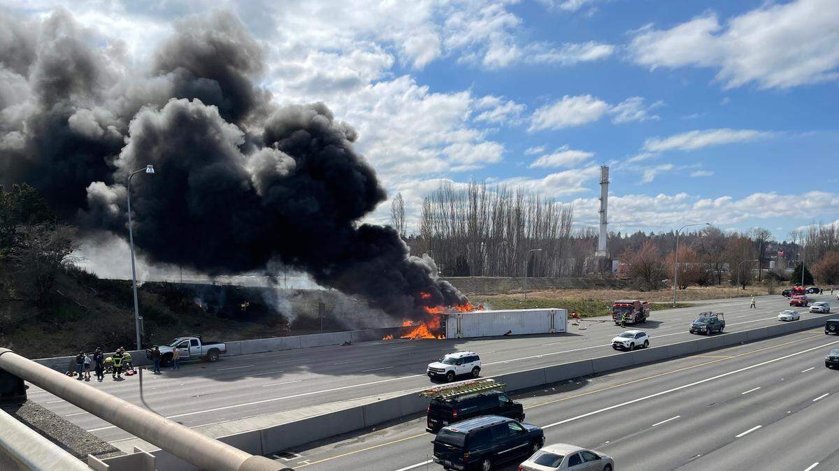 A rollover semi-truck wreck Tuesday afternoon on northbound Interstate 5 near Tacoma was expected to cause long traffic delays for motorists, according to the Washington State Department of Transportation.