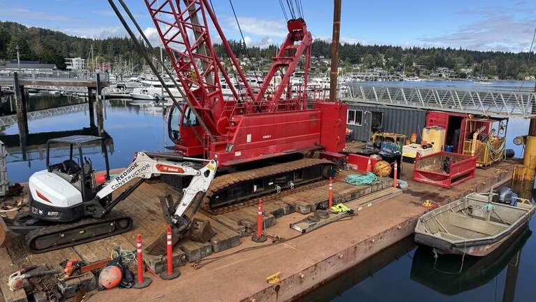Notice a crane above the Gig Harbor waterfront this week? Here’s what happened