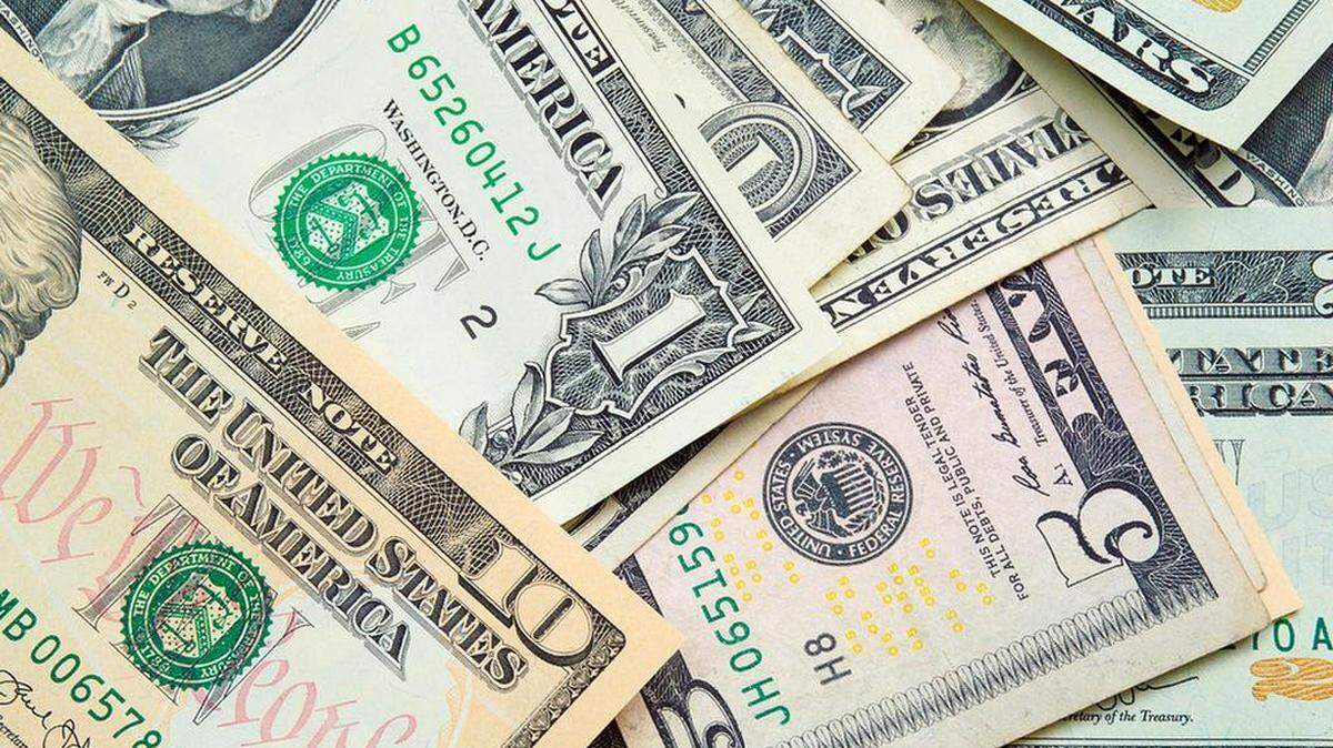 A pile of U.S. currency