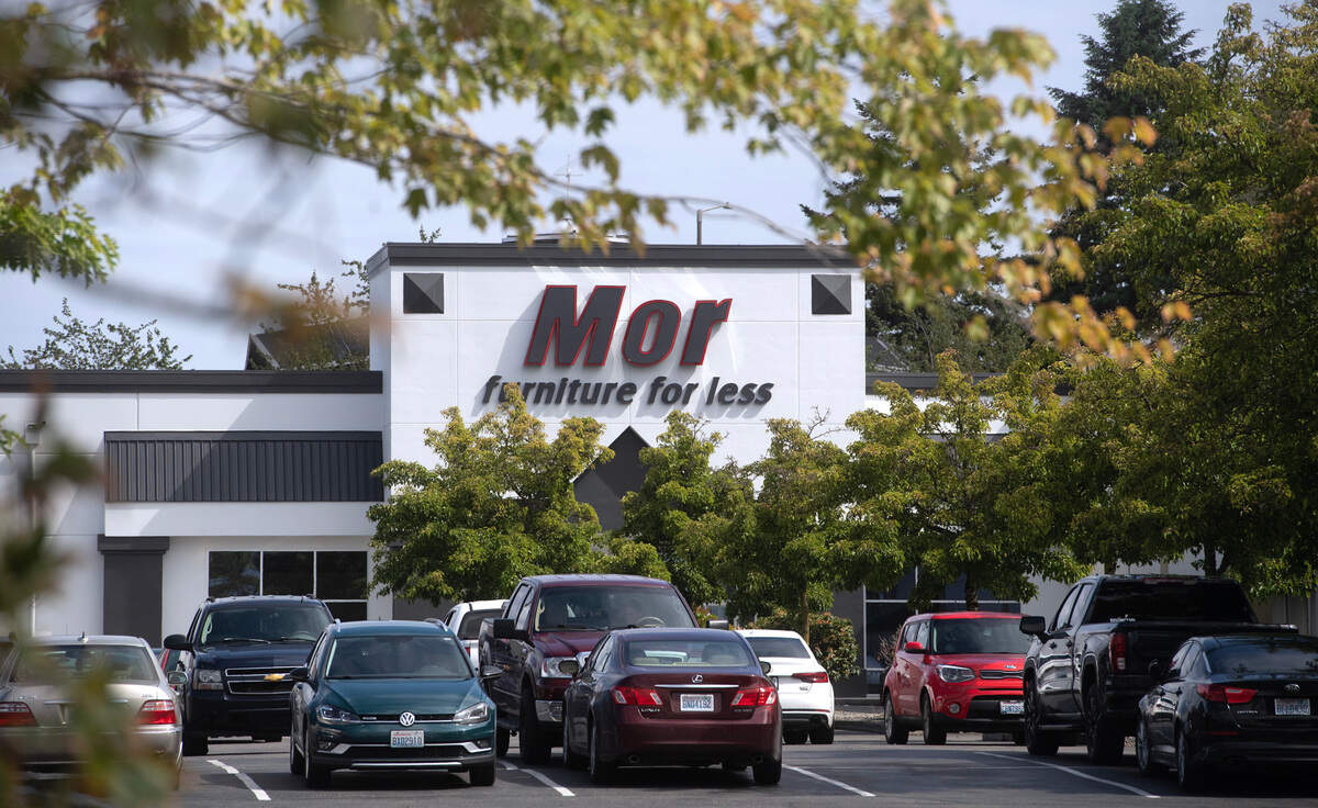The current Mor Furniture For Less store, 4044 Tacoma Mall Blvd., shown on Wednesday, June 21, 2023.
