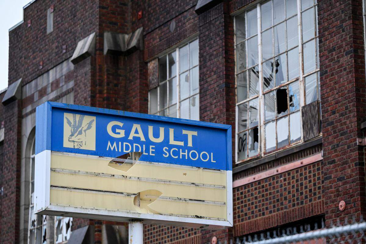 Plans to redevelop the former Gault Middle School campus in Tacoma have fallen through. The school district has applied for a demolition permit. Wednesday, Sept. 27, 2023, Tacoma, Wash.