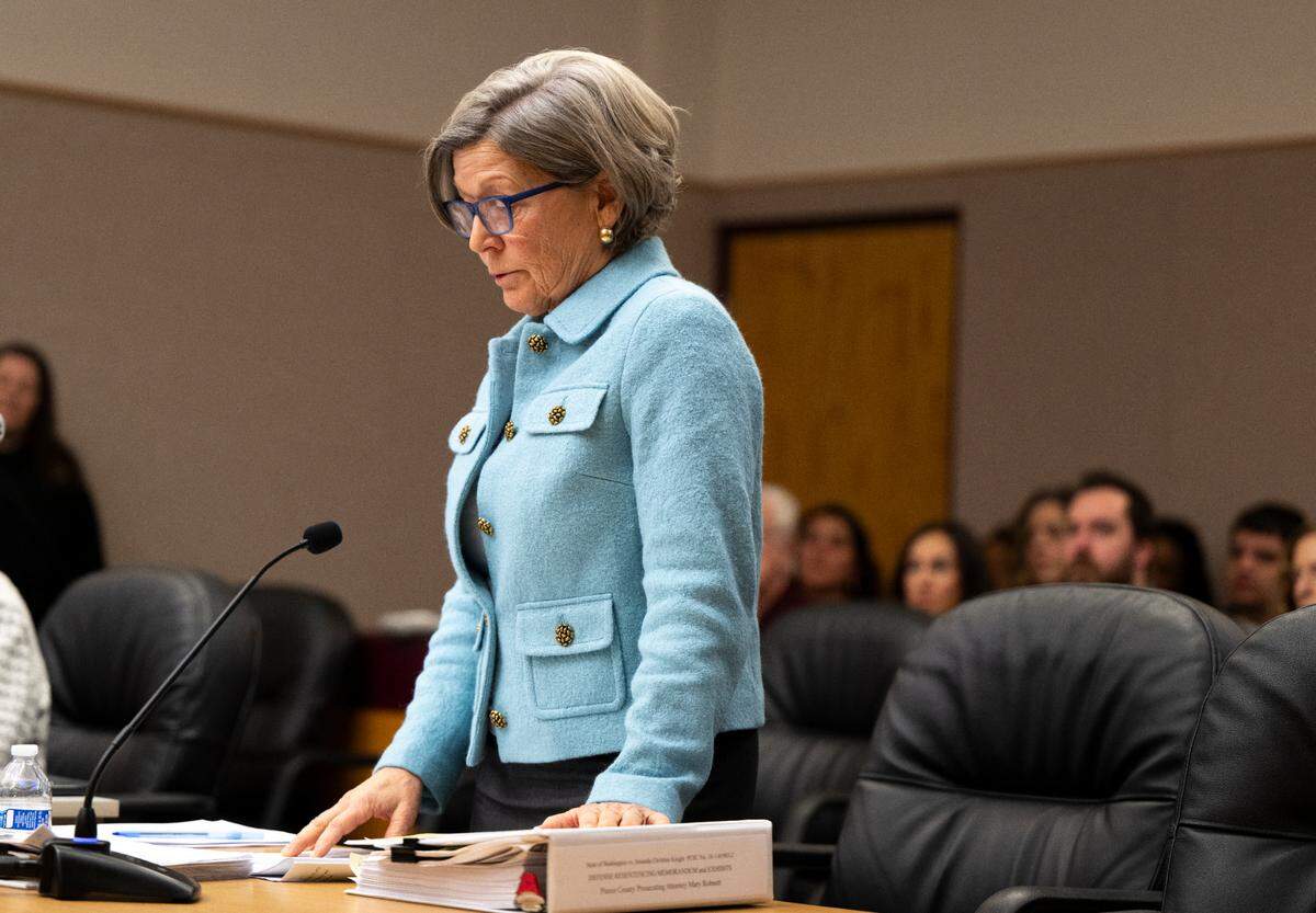 Prosecutor Mary Robnett photographed in Superior Court on Jan. 10, 2025, in Tacoma.