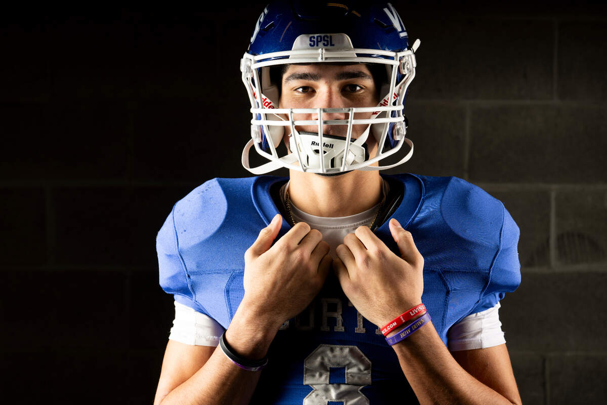 Curtis junior linebacker Xavier Ahrens poses for a portrait after being selected as first-team defense for The News Tribune’s 2023 All-Area football team at Mount Tahoma High School, on Sunday, Dec. 10, 2023, in Tacoma, Wash.